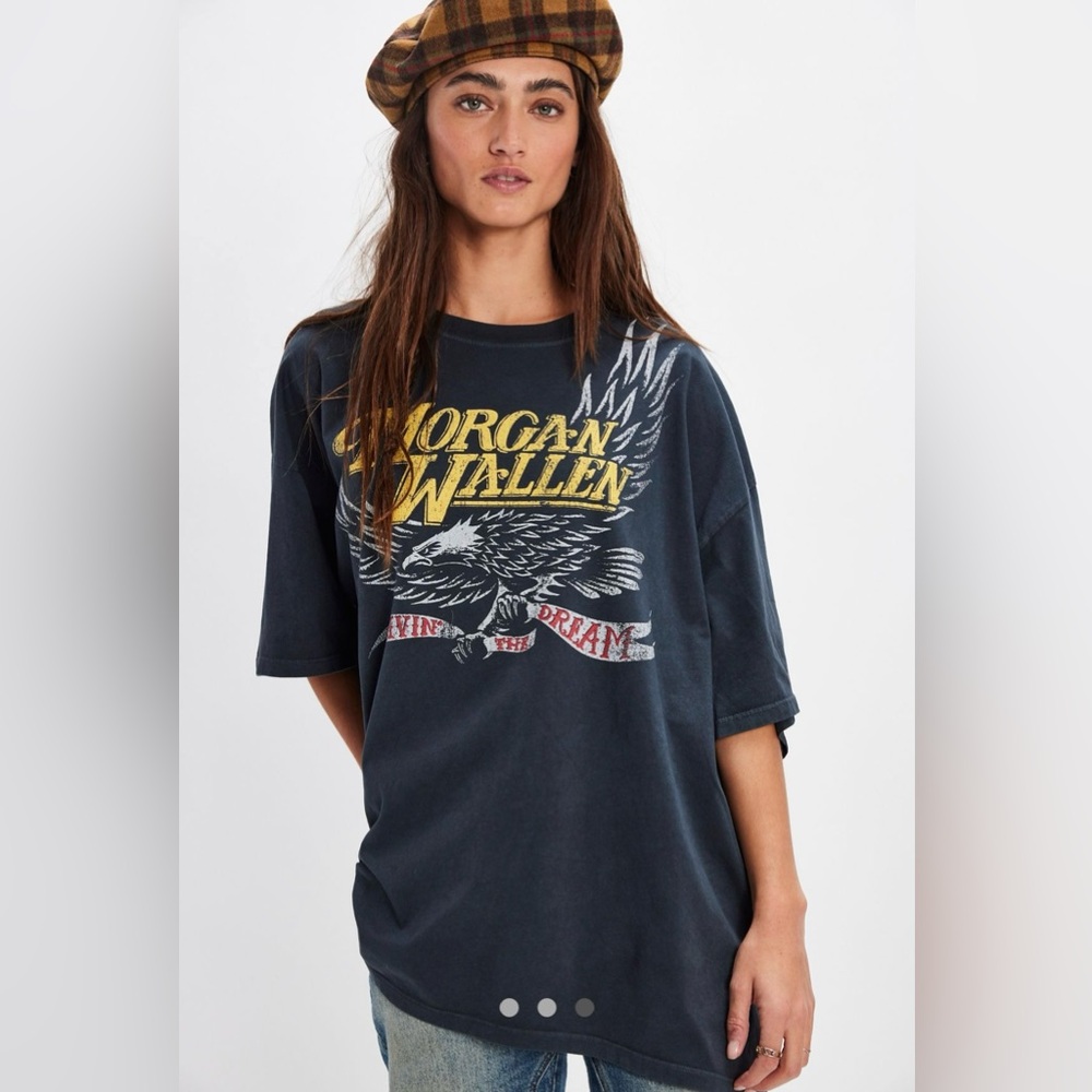 NWT FREE PEOPLE X DAYDREAMER Morgan Wallen Livin' The Dream Tour Tee MSRP $88